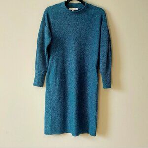 Dagg & Stacey Sweater Dress Size Small Mock Neck Darted Sleeve Knit Pockets